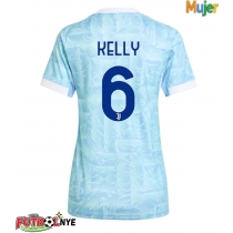 Camiseta Juventus Lloyd Kelly #6 Visitante Equipación para mujer 2025-26 manga corta